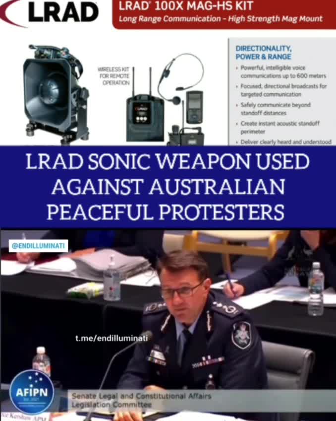 LRAD Sonic weapon used against Australian peaceful protestors