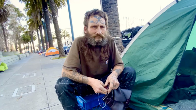 Watch: San Fran Homeless Man Says City Pays Him to Live on Street, Admits Selling Fentanyl to 15-Year-Old