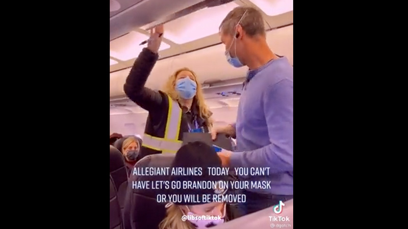 Watch: Another Airline Passenger Removed From Flight Over Anti-Biden Mask