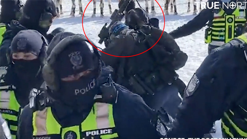 WATCH: Canadian Police Officer Appears to Beat Protester With Back of Rifle