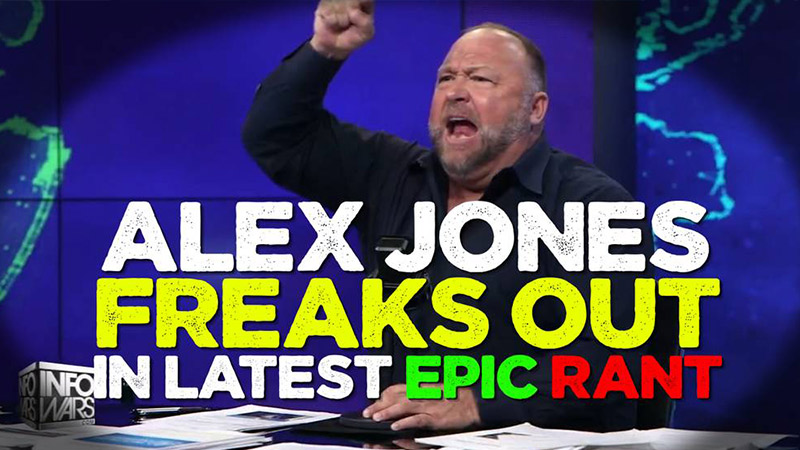 Alex Jones Freaks Out In Latest Epic Rant – Video