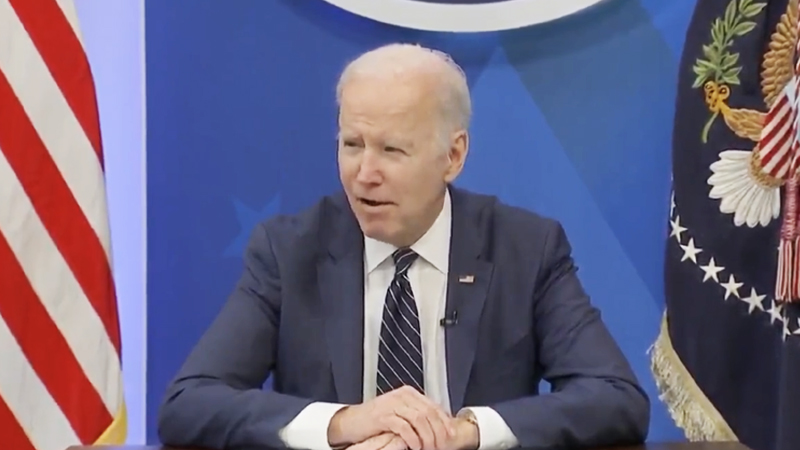 Biden Blankly Stares At Reporters As White House Staff Cuts Audio and Video Feed