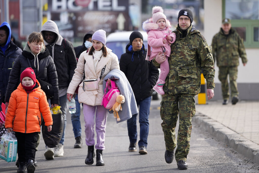 Poland expects 1 million refugees from Ukraine, but many of them are originally from other countries