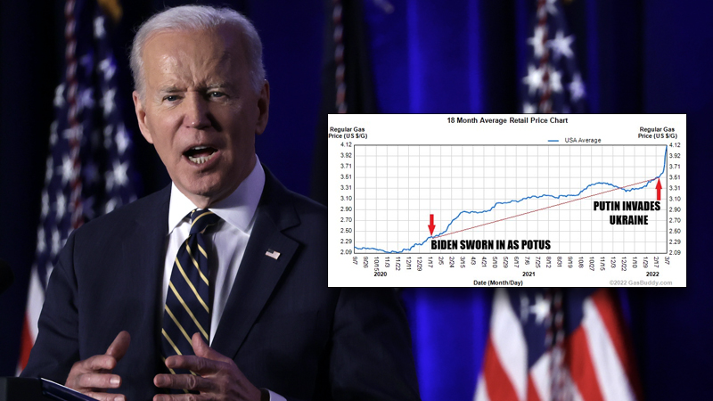 These Graphs Prove Biden LYING Through His Teeth About Russia Causing High Inflation & Gas Prices