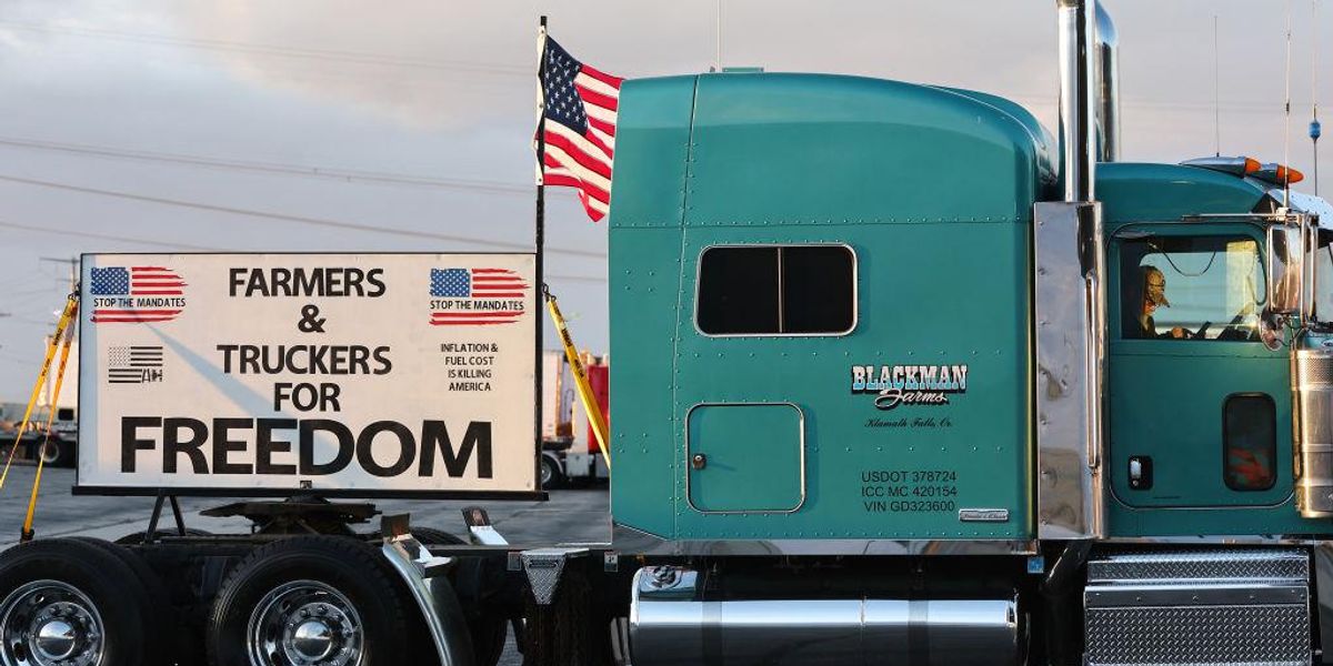 Convoy of American truckers hits Washington, DC, takes laps on the Beltway - TheBlaze