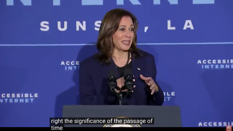 ‘Microdosing Psychedelics?’ Kamala Incoherently Rambles About “Significance of the Passage of Time”