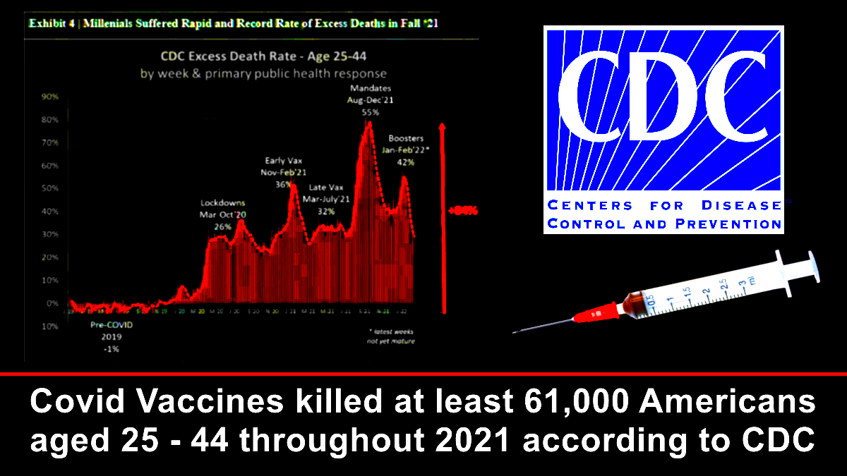 Covid Vaccines killed at least 61,000 Americans aged 25 – 44 throughout 2021 according to CDC – The Expose