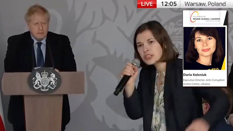 Ukraine Activist Who Cried for UK PM to Impose No-Fly Zone on Russia Exposed as WEF Young Global Leader