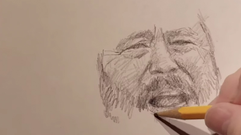 Sketching Alex Jones, The Most CONTROVERSIAL Man In America