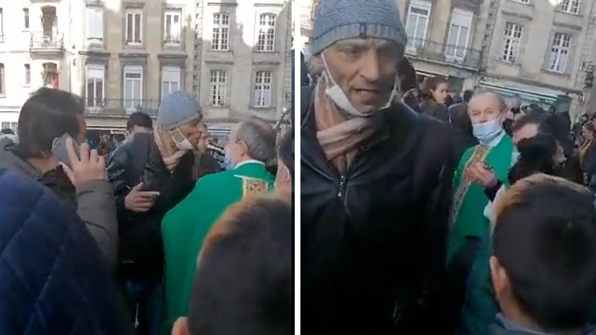 Arab-speaking man who spat in French priest's face on video is 'punished' with citizenship course