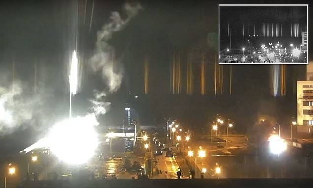 Russian troops fire at Ukrainian civilians protecting Europe's largest nuclear plant | Daily Mail Online