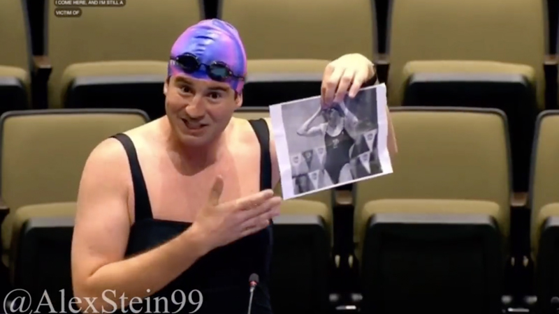 “Trans Athlete” Begs City Council to Let Him Compete Against Female Swimmers