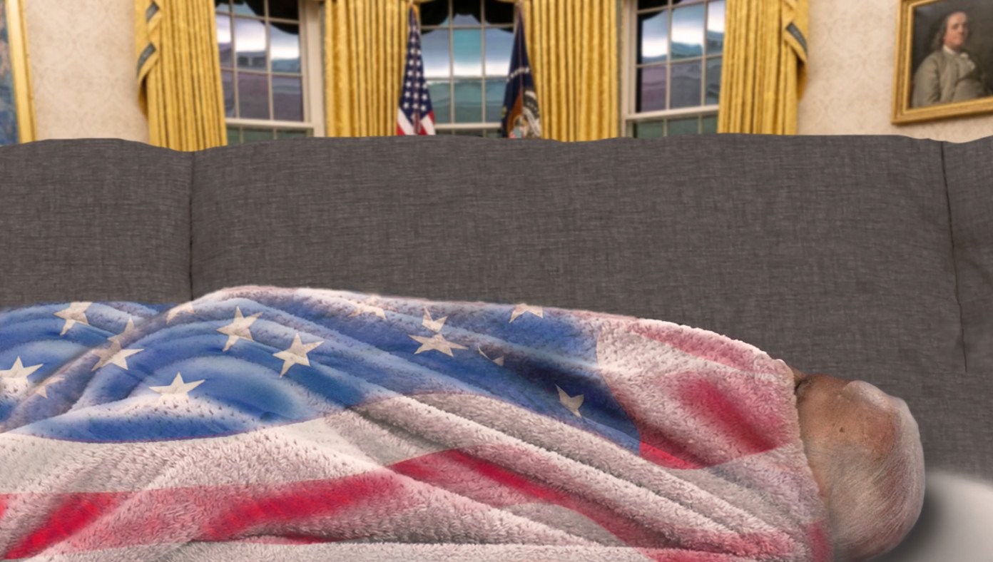 Biden Complains That White House Staff Keep Draping Flags Over Him Every Time He Naps | The Babylon Bee