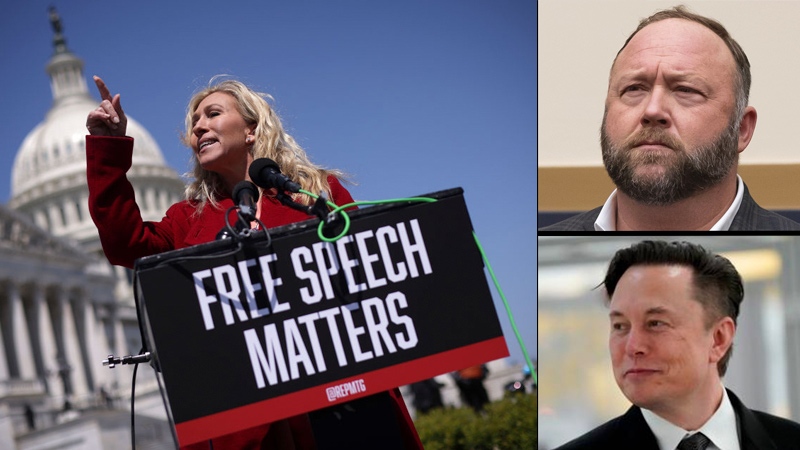 Rep. MTG Urges Free Speech Round Table With Elon Musk, Alex Jones, Introduces 21st Century Free Speech Act