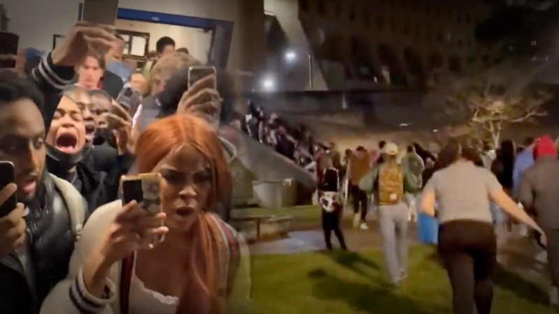 Mob Of Liberal College Students Chase Down Female  Peer For Hosting Black Republican Speaker