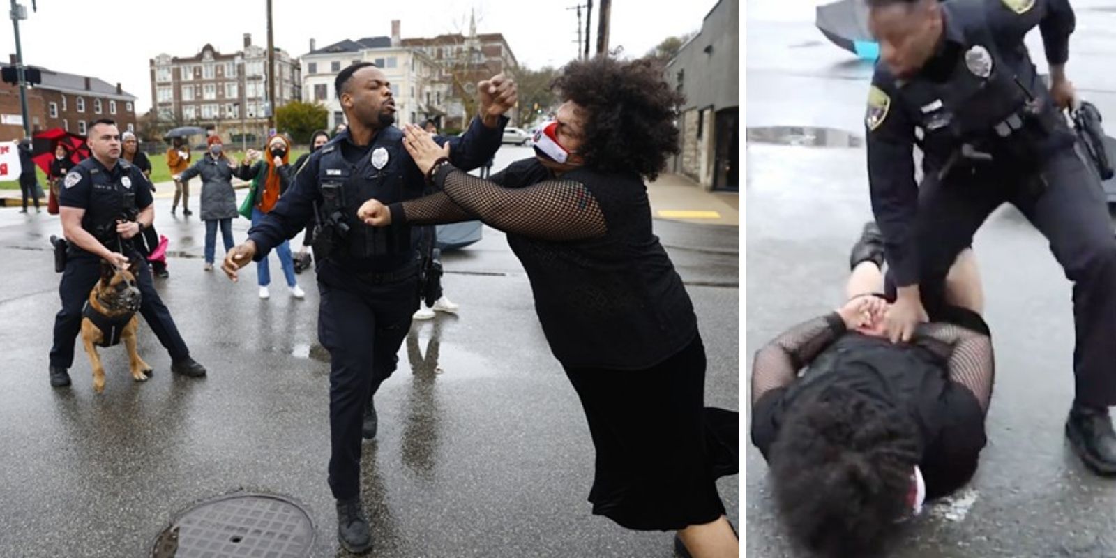 BLM protester punched by cop after turning violent | The Post Millennial