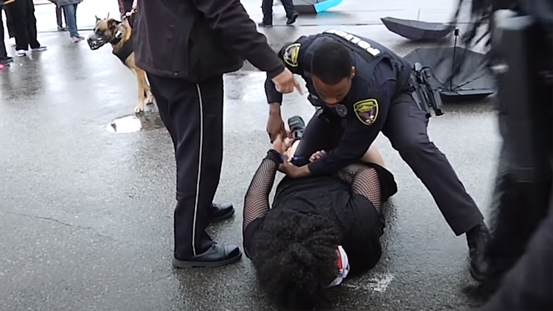 Watch: Cop Lays Out Rowdy Trans BLM Protester