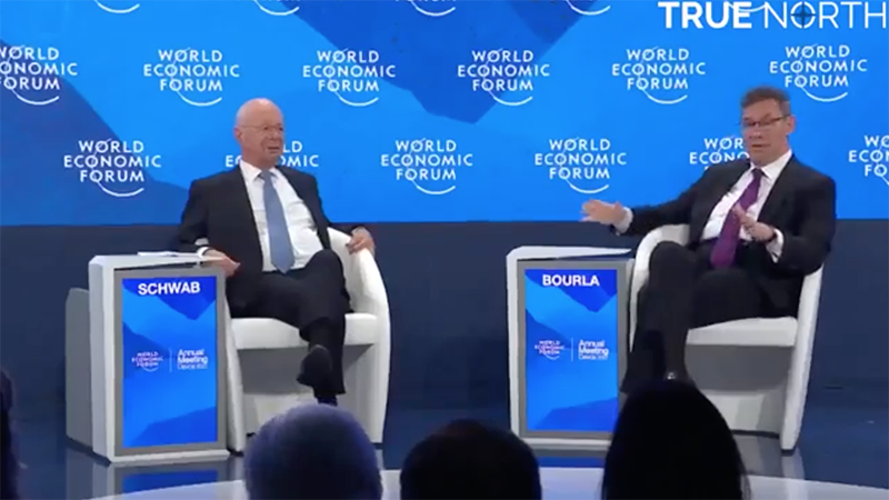 Watch: Klaus Schwab Cosies Up With Head Of Pfizer As They Condemn ‘Conspiracy People’ And ‘Anti-vaxxers’