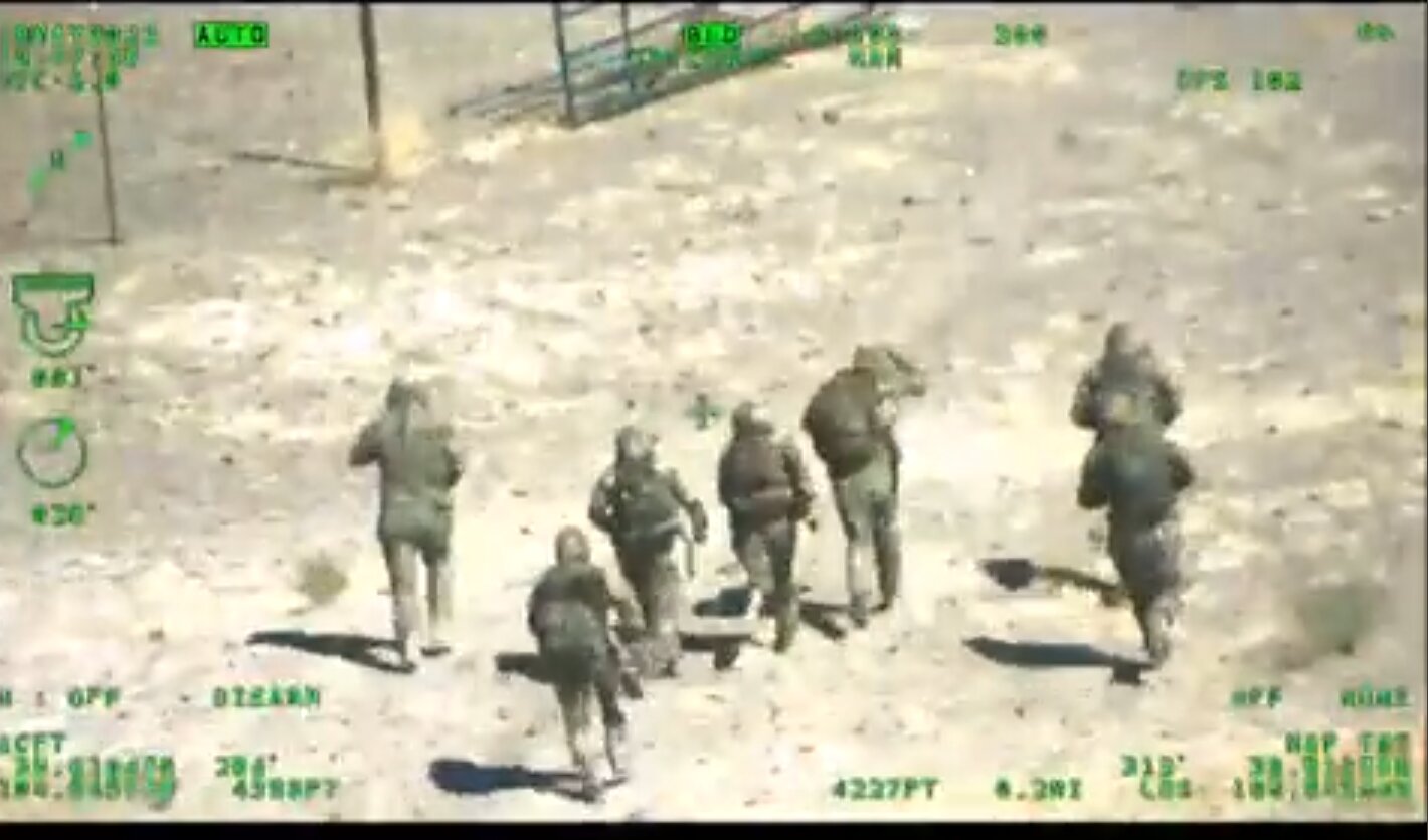Dozens of Illegal Aliens Wearing Military Style Camo Caught Entering Texas (Video)