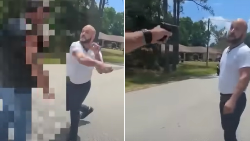Wild Video: Biker Draws Gun on Knife-Wielding Suspect in Road Rage Showdown – NewsWars