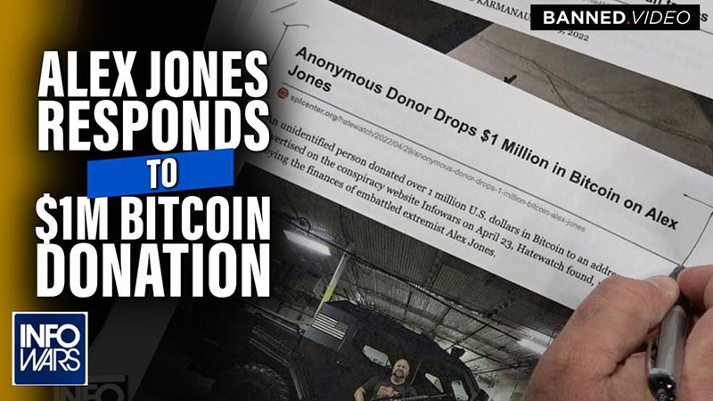 Alex Jones Responds to $1M Bitcoin Donation