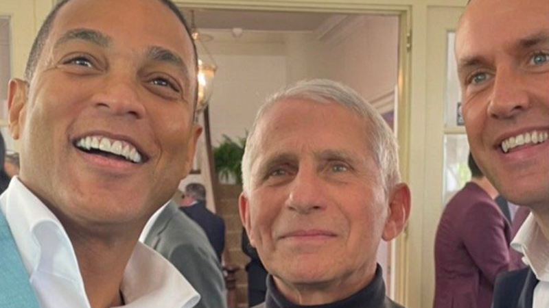 Photos, Maskless Fauci Hangs Out With Leftist Media Puppets At Crowded Dinner Party