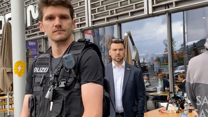 Watch: Journalists Detained by Swiss Police Outside Davos WEF Summit