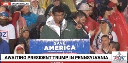 WATCH: Dinesh D'Souza Speaks At Save America Rally In PA: 