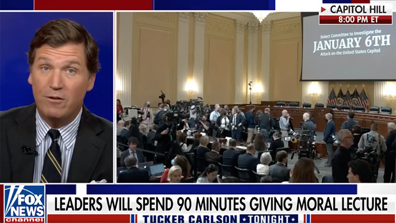 “A Propaganda Lie”: Tucker Carlson Sums Up Democrats’ Blockbuster TV Show Trial