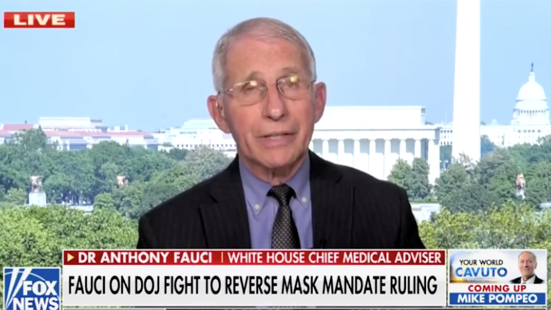 Video: Fauci Openly Admits Biden Mask Mandate Is About Preserving “Authority”
