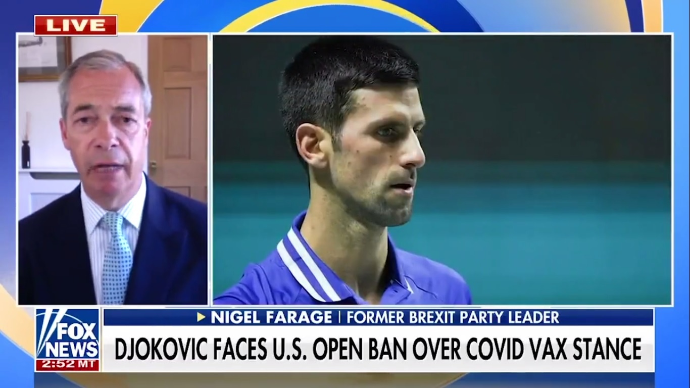 Nigel Farage talks about Djokovic’s ban from participating in the US Open – World-Signals News
