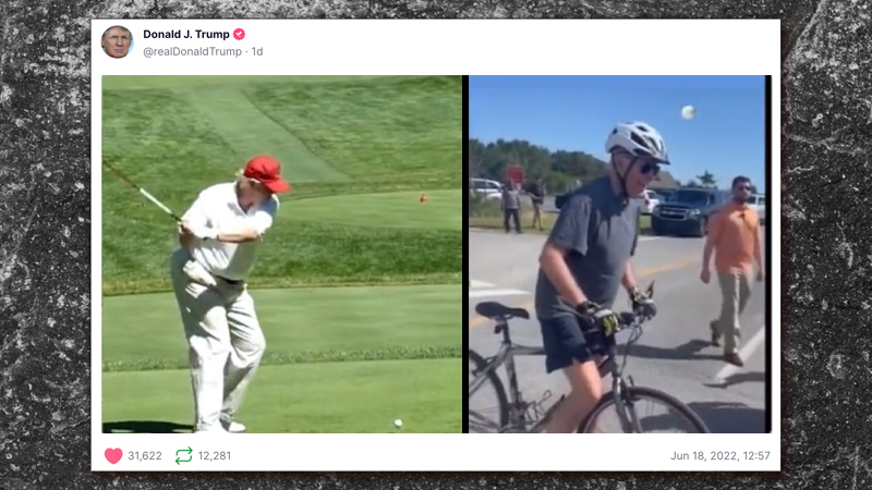 Epic: Trump Trolls Biden Bike Fall with Hilarious Meme