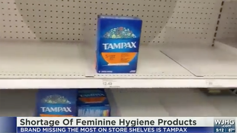 Video: Now Women Can’t Get Sanitary Products In Biden’s America