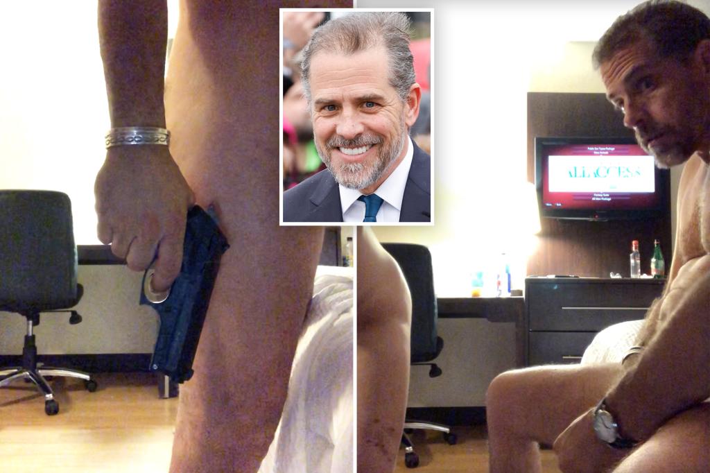 Naked Hunter Biden cavorts with hooker and gun: photos