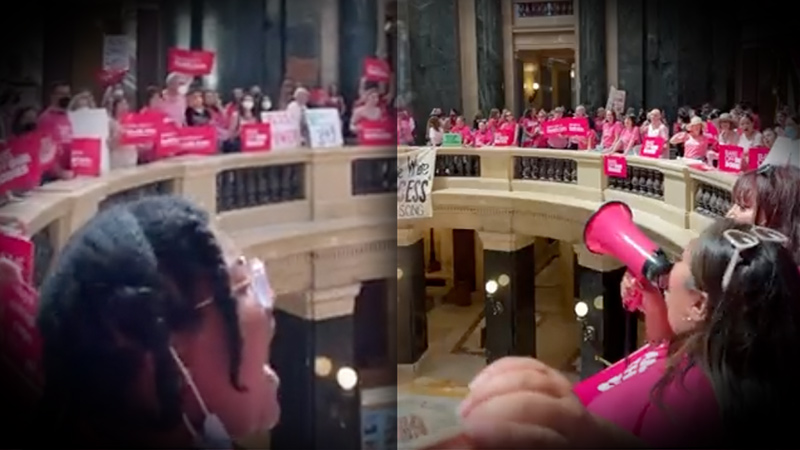 Pinksurrection! Pro-Abortion Activists Flood Wisconsin Capitol, Threaten To ‘Shut It Down’