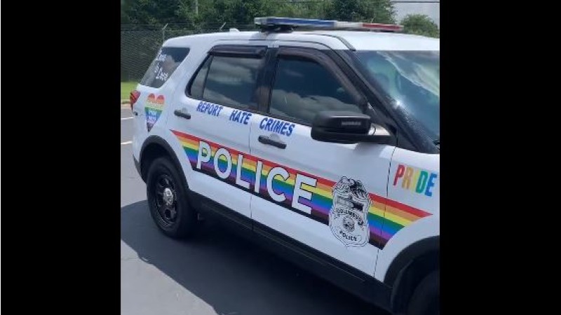 Police Department Shows Off ‘Pride Cruiser’ Which Encourages People to “Report Hate Crimes”