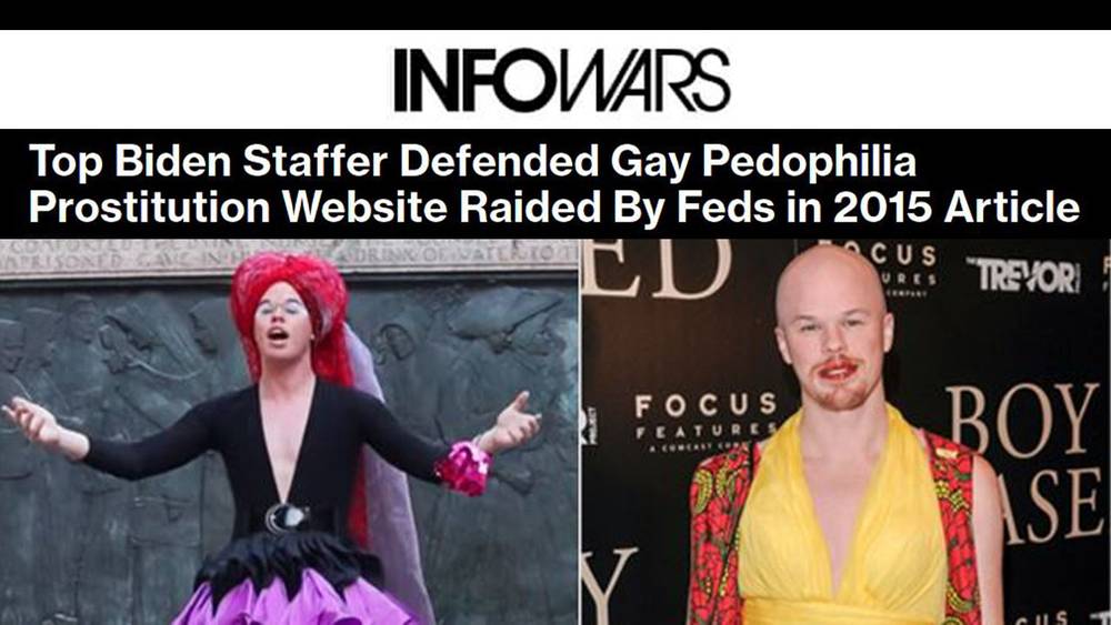BREAKING: Top Biden Staffer Defended Gay Pedophilia Prostitution Website Raided By Feds in 2015 Article