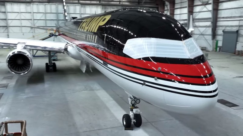 Unlisted Video of Trump Plane Repaint Suggests 2024 Announcement Could be Imminent