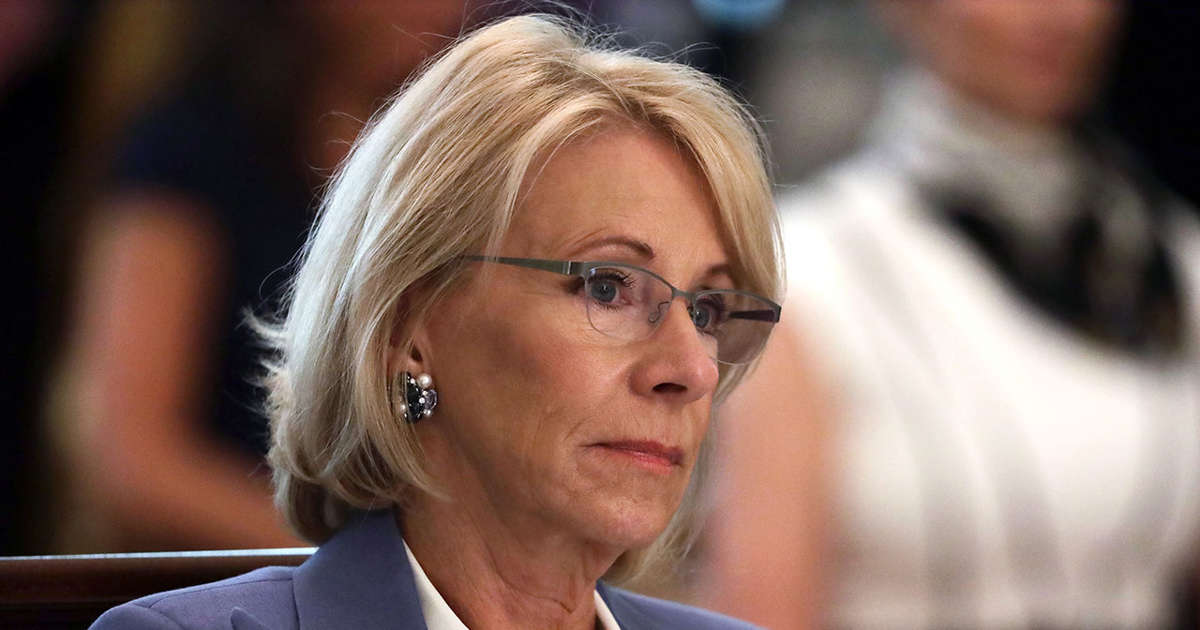 Betsy DeVos calls for the Department of Education to be abolished