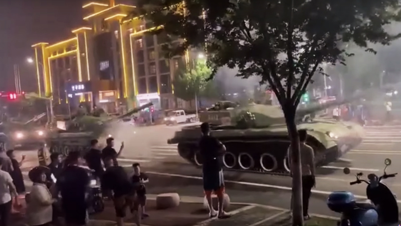 Video: China Deploys Tanks To Protect Banks From Angry Citizens Seeking To Withdraw Savings