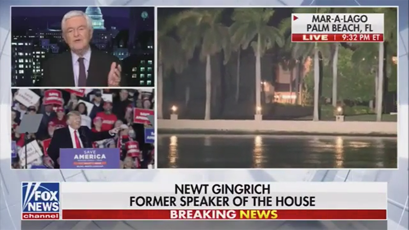 Video: Gingrich Warns ‘If Weaponised FBI Can Raid Trump, What Can They Do To You?’