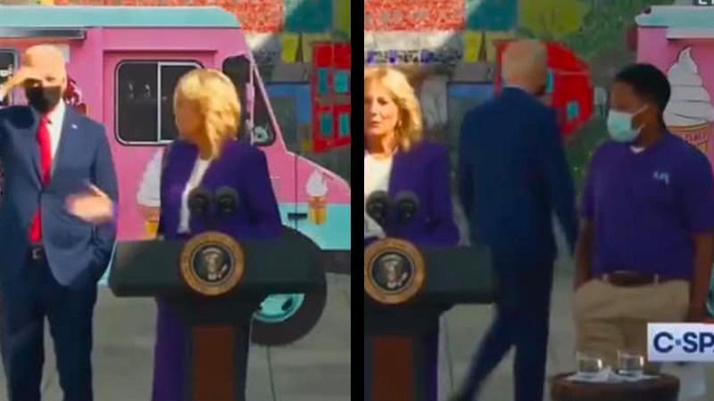 Biden Did Not Leave Jill at Podium to Chase Ice Cream Truck: Reuters Fact-Checks Hilarious Year-Old Meme