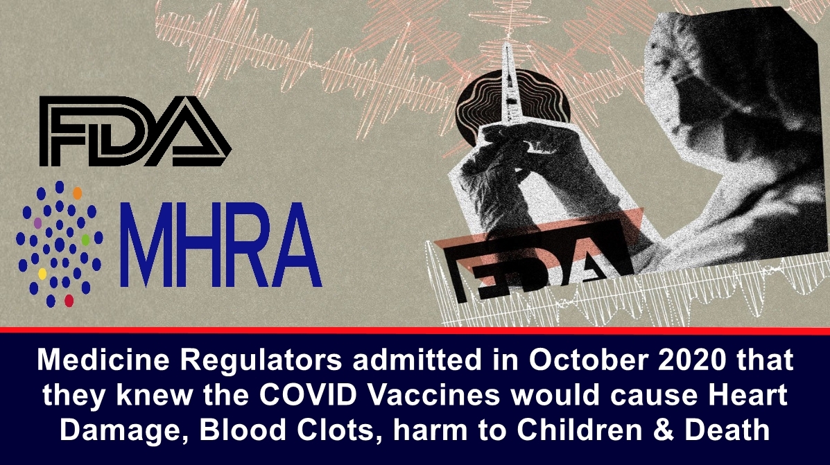 Medicine Regulators in October 2020: COVID Shots cause Heart Damage, Blood Clots, harm to Children & Death (Video) » Sons of Liberty Media