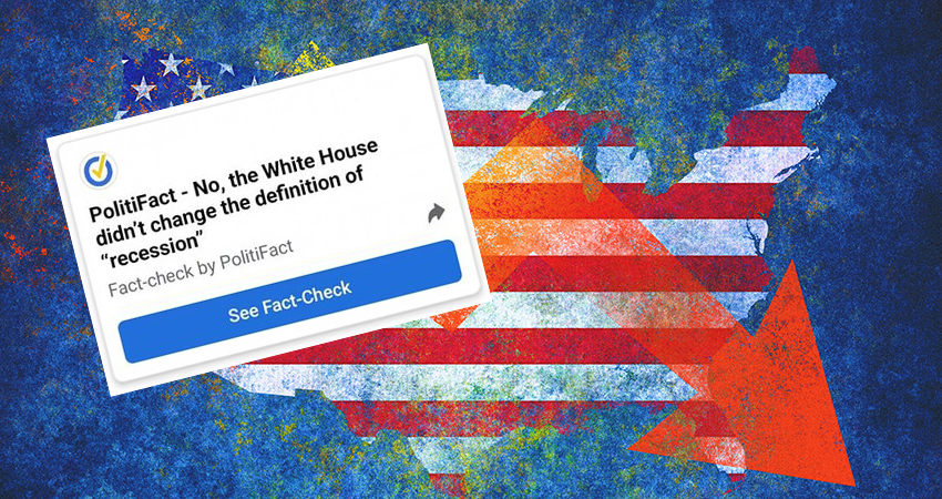 Senior Economist ‘Fact Checked’ By Facebook For Saying U.S. Is In Recession