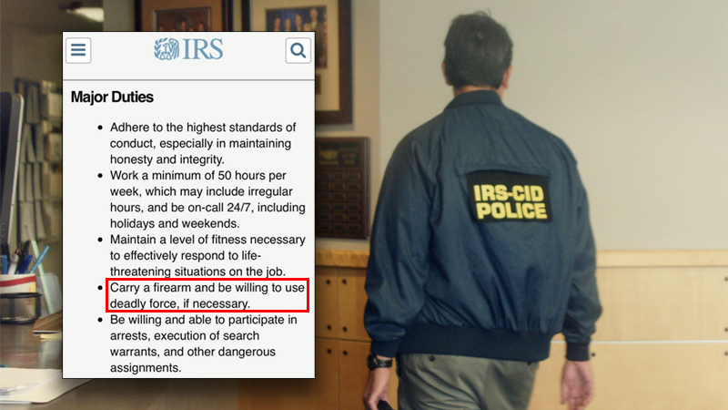 IRS Pulls Job Post Detailing How New Accounting Agents May Use ‘Deadly Force’ After Backlash
