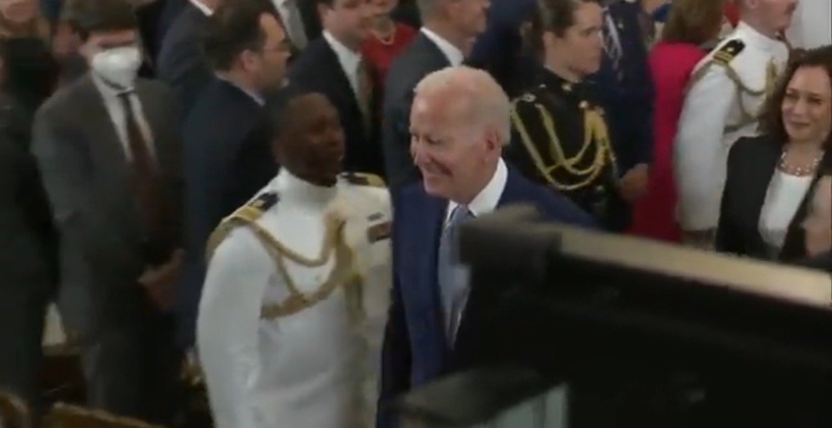 Joe Biden Laughs as Reporters ask Him about His Own FBI's Raid of Trump's Home (VIDEO)