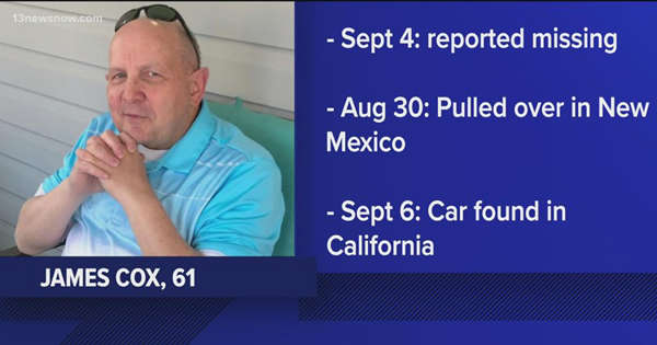 Missing Williamsburg man's car found in California