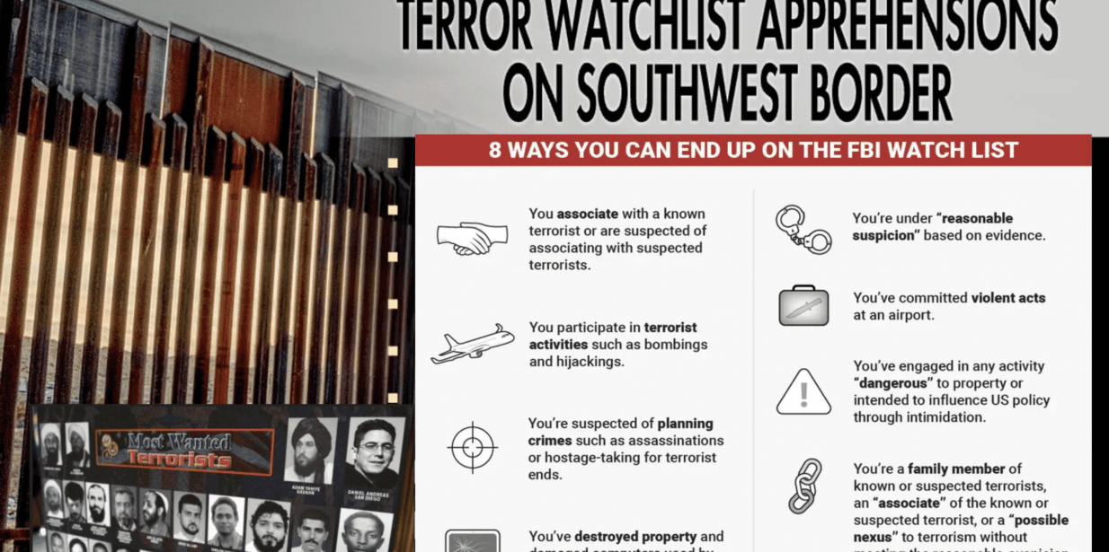 Border Patrol Reports MASSIVE SPIKE of People On Terror Watchlist Crossing the Border, Data Shows » Sons of Liberty Media