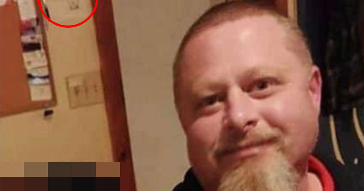 Photo shows man arrested over Delphi murders with police sketch of suspected killer in background