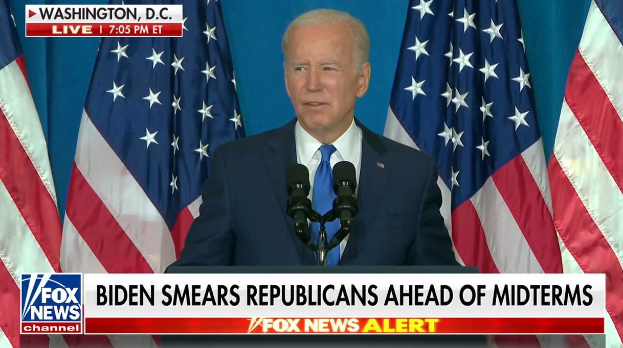 DISGUSTING PIG: Biden Uses His Office to Deliver Speech on National TV to Smear Republicans Before Midterm Elections - LIVE STREAM VIDEO